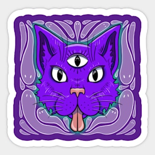 Third Eye Cat Summons Spirits Sticker